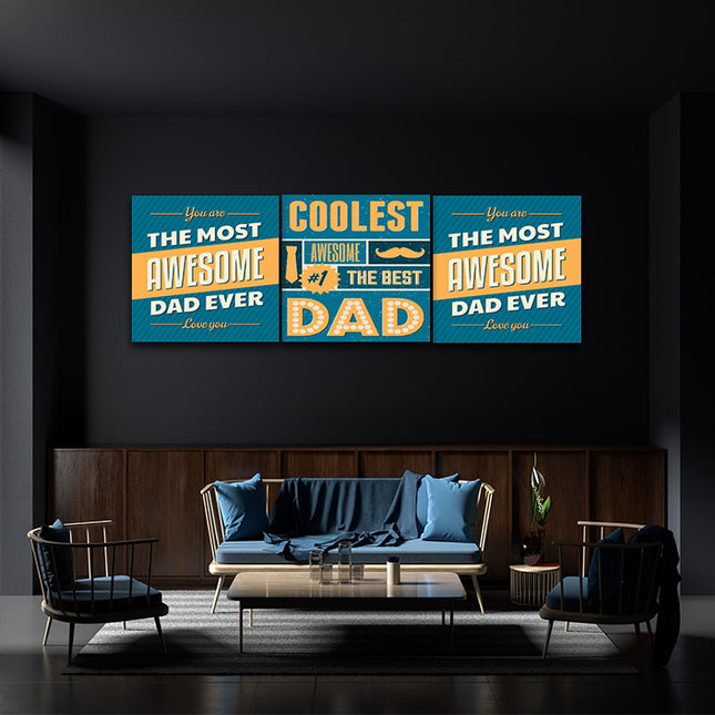 fathers day Coolest Awesome Dad AOA14291 {3x}