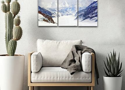 Great Aletsch Glacier Switzerland Snow Covered MOUNTAIN AOA14309 {x3}