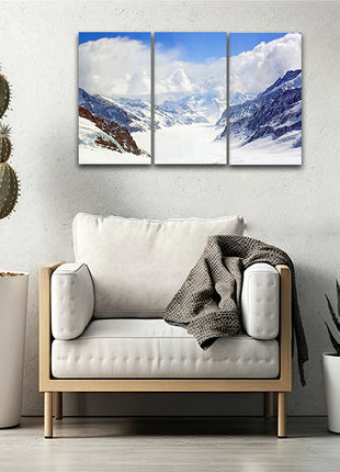 Great Aletsch Glacier Switzerland Snow Covered MOUNTAIN AOA14309 {x3}