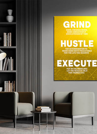 GRIND HUSTLE EXECUTE PERSISTENCE FOR THE LIFE YOU DESERVE AOA14327