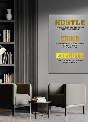 GRIND HUSTLE EXECUTE STOP TALKING PUT IN THE WORK AOA1435