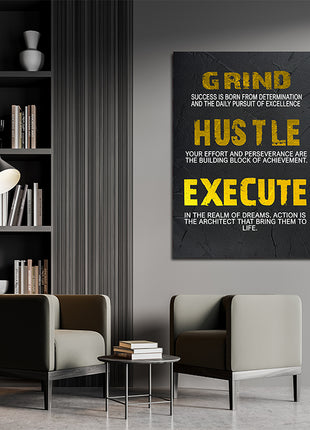 GRIND  HUSTLE  EXECUTE  SUCCESS  IS  BORN  FROM  DETERMINATION  AOA14344