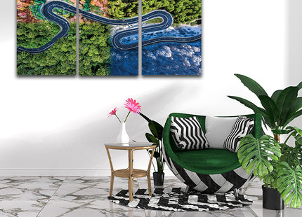 Personalised Your Photo On Split Canvas, Printed & Framed "X5 PENTAPTYCH CANVAS"