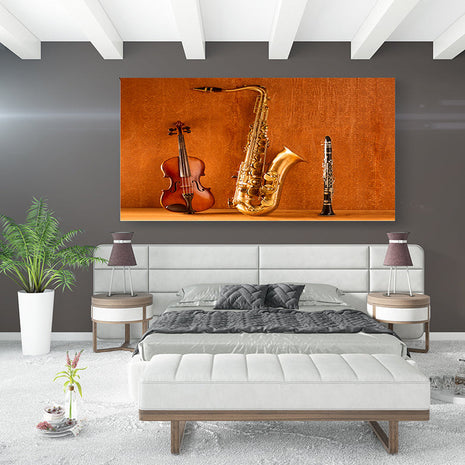 Classic Music Sax Tenor Saxophone Violin & Clarinet Vintage AOAY1358.