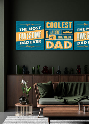 fathers day Coolest Awesome Dad AOA14291 {3x}