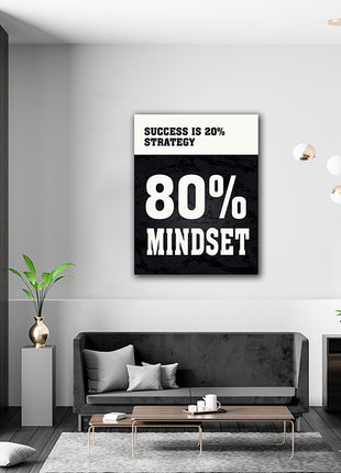SUCCESS IS 20% STRATEGY 80% MINDSET AOAY12179
