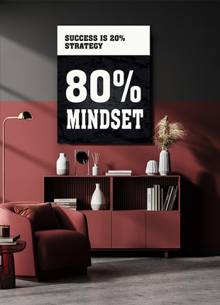 SUCCESS IS 20% STRATEGY 80% MINDSET AOAY12179