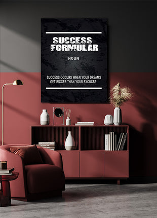 SUCCESS FORMULA: SUCCESS OCCURS WHEN YOUR DREAMS GET BIGGER THAN YOUR EXCUSES AOAY12622