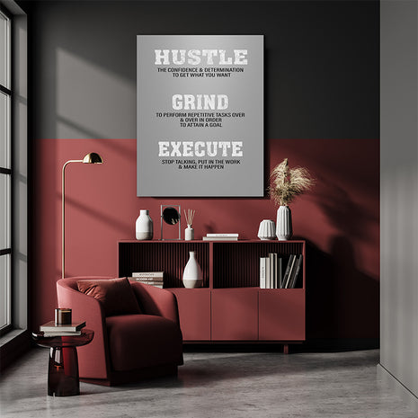 GRIND HUSTLE EXECUTE DETERMINATION TO ATTAIN A GOAL AOA14336