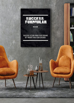 SUCCESS FORMULA: SUCCESS OCCURS WHEN YOUR DREAMS GET BIGGER THAN YOUR EXCUSES AOAY12622