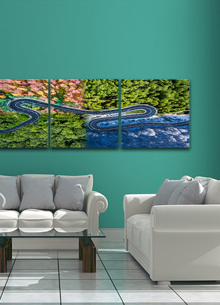 Personalised Your Photo On Split Canvas, Printed & Framed "X5 PENTAPTYCH CANVAS"