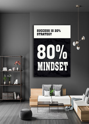 SUCCESS IS 20% STRATEGY 80% MINDSET AOAY12179