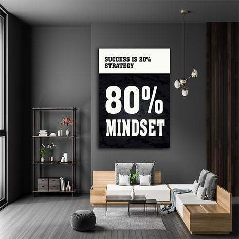 SUCCESS IS 20% STRATEGY 80% MINDSET AOAY12179
