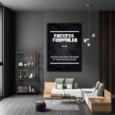 SUCCESS FORMULA: SUCCESS OCCURS WHEN YOUR DREAMS GET BIGGER THAN YOUR EXCUSES AOAY12622