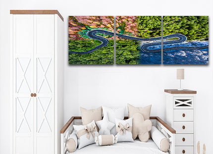 Personalised Your Photo On Split Canvas, Printed & Framed "X5 PENTAPTYCH CANVAS"