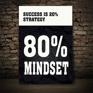 SUCCESS IS 20% STRATEGY 80% MINDSET AOAY12179