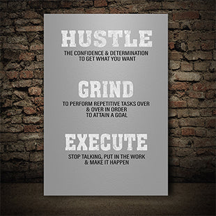 GRIND HUSTLE EXECUTE DETERMINATION TO ATTAIN A GOAL AOA14336