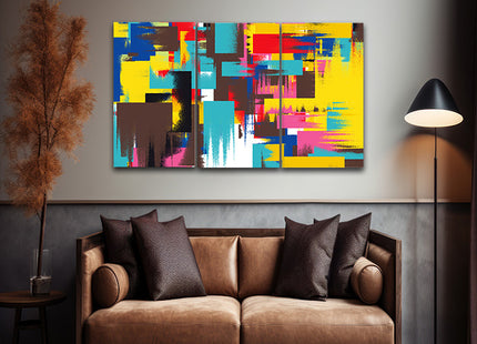 Abstract Painting With Multiple Colour Contemporary ART AOA14314 {x3}