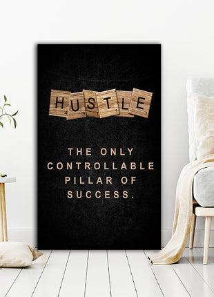 HUSTLE The only Controllable Pillar of Success. SCRABLE CUBE AOAY8074