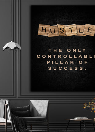 HUSTLE The only Controllable Pillar of Success. SCRABLE CUBE AOAY8074