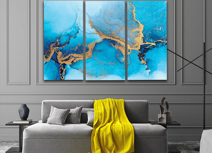 luxury blue abstract of marble liquid ink art painting AOA13169 {3x}