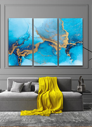 luxury blue abstract of marble liquid ink art painting AOA13169 {3x}