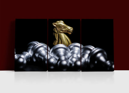Gold Knight Chess Pieces AOA13151 {3x}