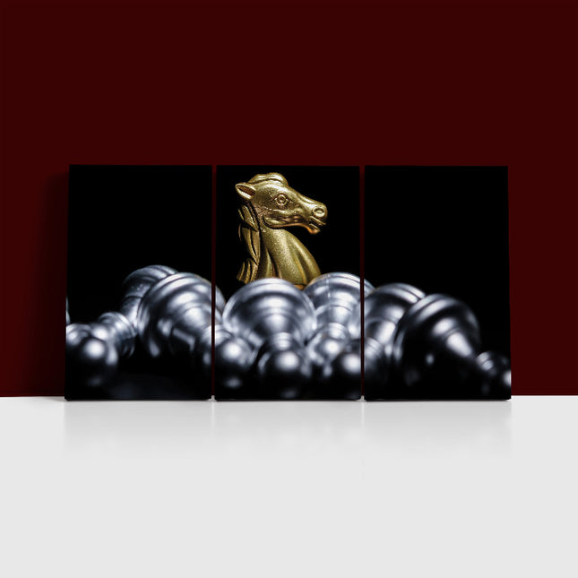 Gold Knight Chess Pieces AOA13151 {3x}