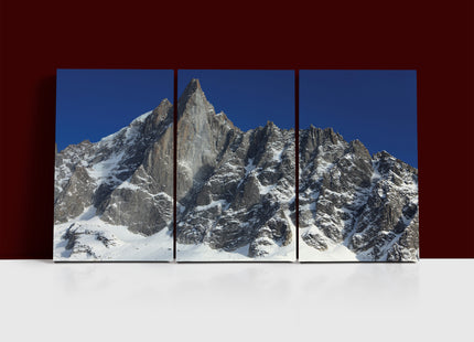 westface of the petit dru MONTAINS snow capped peaks AOA13156 {3x}