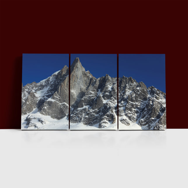 westface of the petit dru MONTAINS snow capped peaks AOA13156 {3x}
