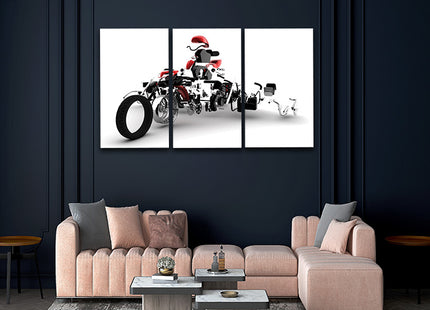 red motorbike exploded AOA13137 {3x}