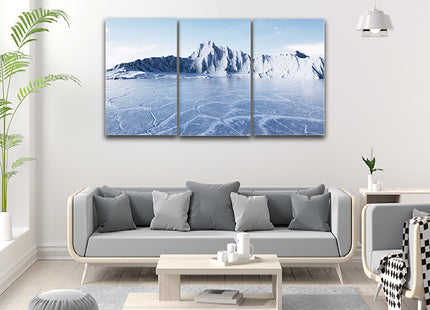 ice ground with crack pattern 3d rendering AOA13163 {3x}