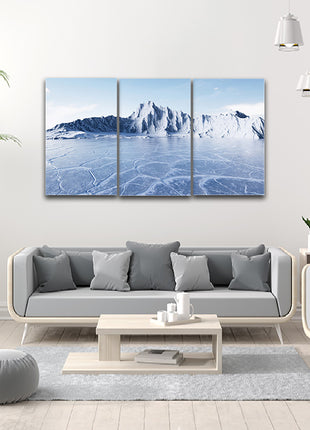 ice ground with crack pattern 3d rendering AOA13163 {3x}