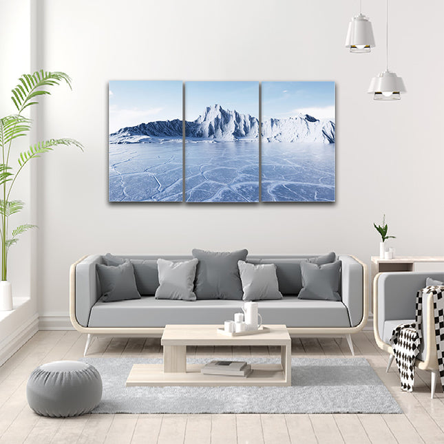 ice ground with crack pattern 3d rendering AOA13163 {3x}
