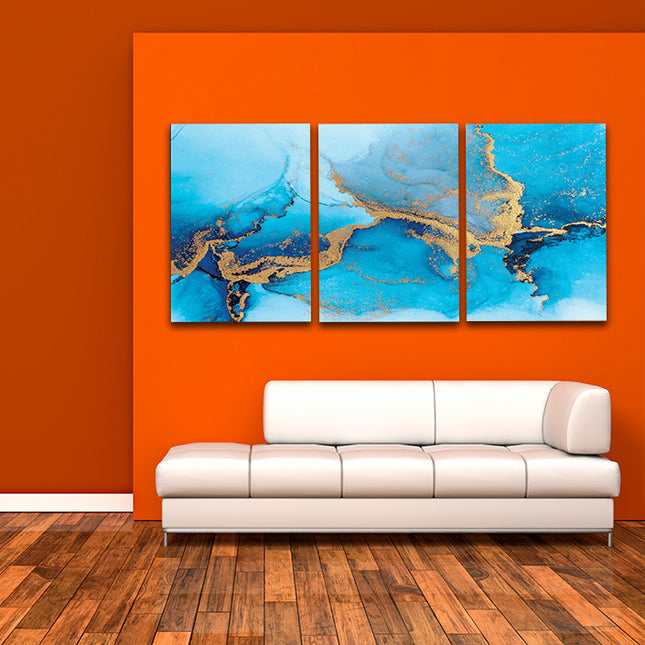 luxury blue abstract of marble liquid ink art painting AOA13169 {3x}