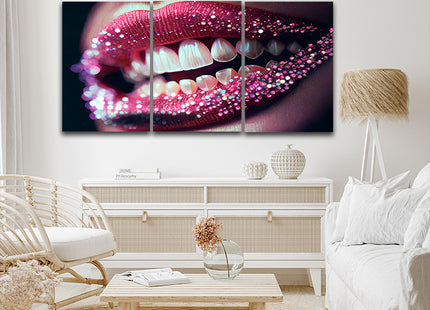 Red lips in Rhinestones close up AOA13187 {3x}