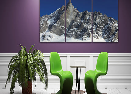 westface of the petit dru MONTAINS snow capped peaks AOA13156 {3x}