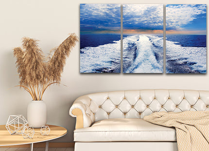 blue sea with prop wash wake in ibiza island AOA13141 {3x}