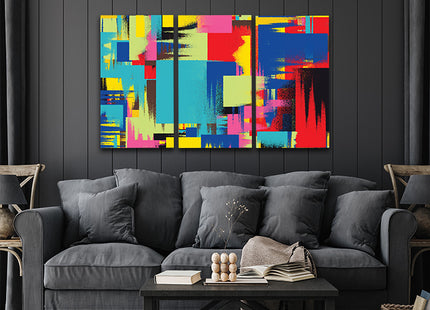 Multi Coloured Abstract Contemporary ART Painting AOA13133 {x3}
