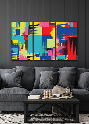 Multi Coloured Abstract Contemporary ART Painting AOA13133 {x3}