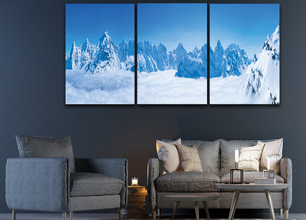 Stunning panoramic view snow mountain swiss skyline AOA13156 {3x}