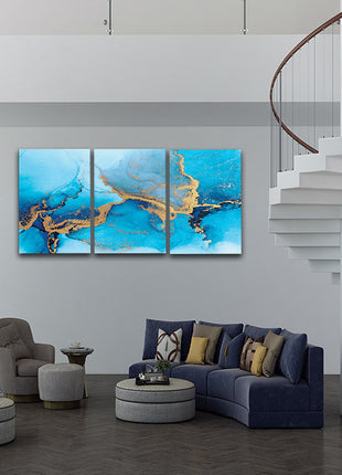 luxury blue abstract of marble liquid ink art painting AOA13169 {3x}
