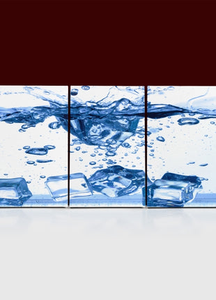 A dynamic ice cubes dropped into water with splash AOA14286 {3x}