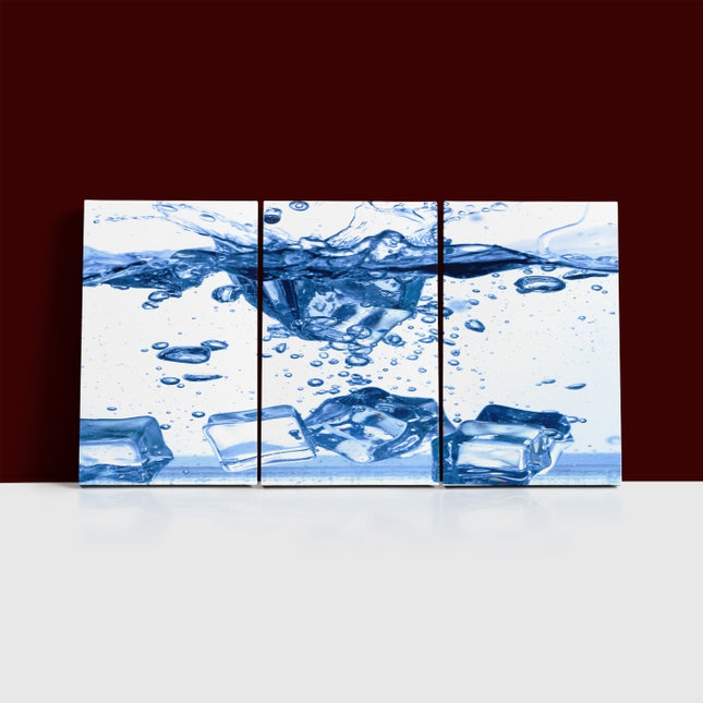 A dynamic ice cubes dropped into water with splash AOA14286 {3x}