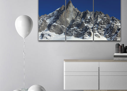 westface of the petit dru MONTAINS snow capped peaks AOA13156 {3x}