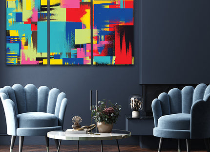 Multi Coloured Abstract Contemporary ART Painting AOA13133 {x3}