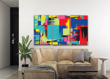 Multi Coloured Abstract Contemporary ART Painting AOA13134 {x3}