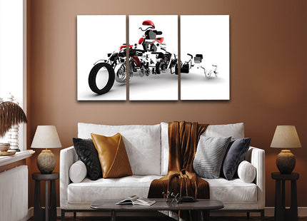 red motorbike exploded AOA13137 {3x}