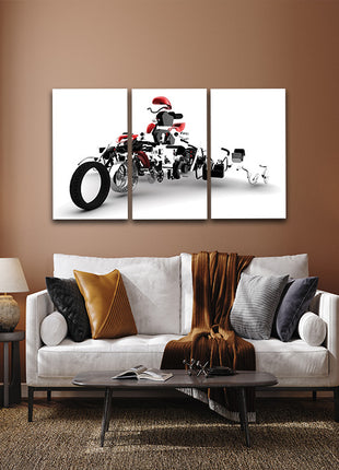 red motorbike exploded AOA13137 {3x}