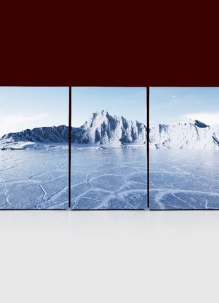 ice ground with crack pattern 3d rendering AOA13163 {3x}